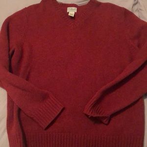 Men’s Vneck LL Bean wool sweater